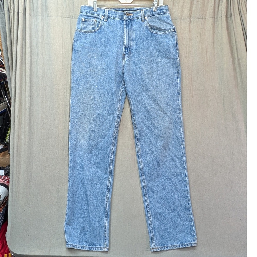Nautica NS83 J-Class Relaxed Fit Jeans Light Wash Denim 33x34 Mens Vintage Style